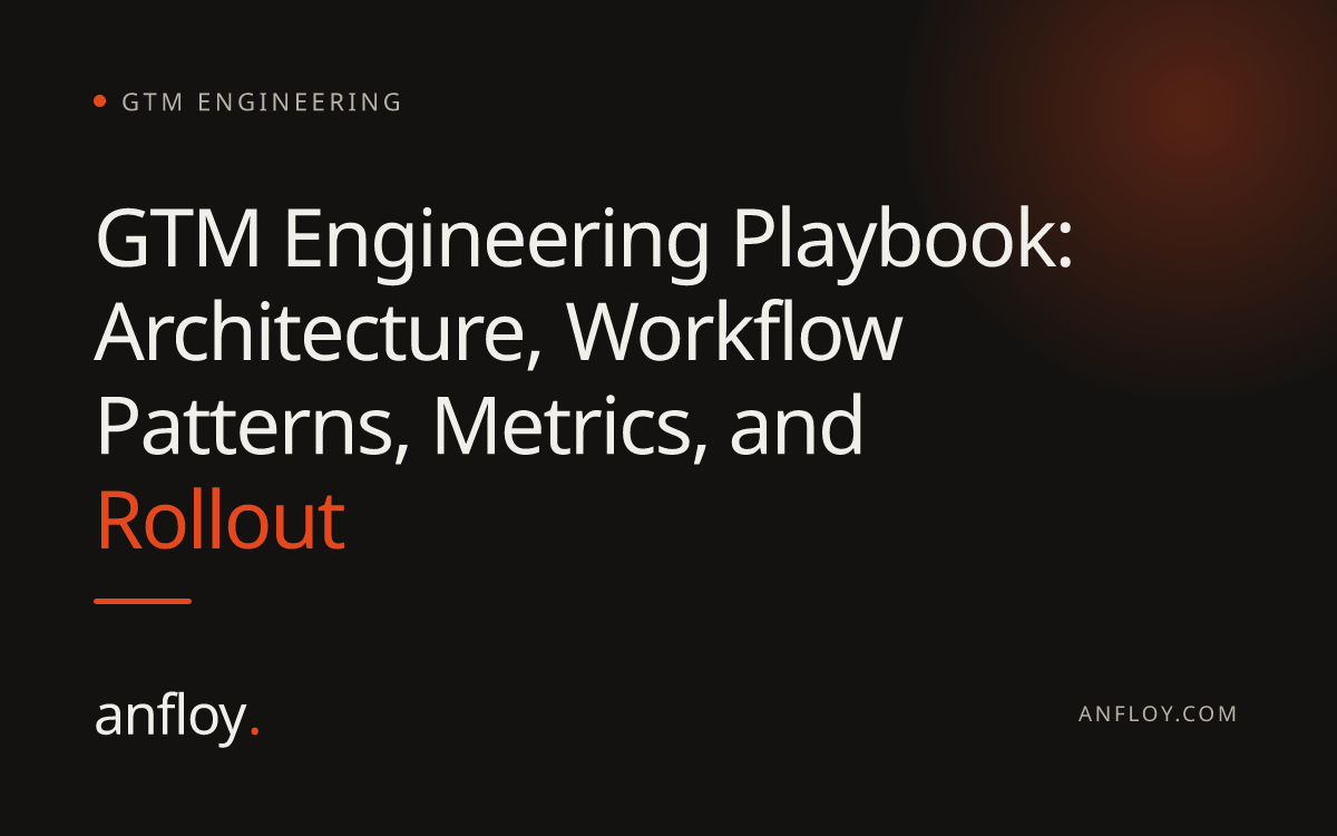 GTM Engineering Playbook: Architecture, Workflow Patterns, Metrics, and Rollout